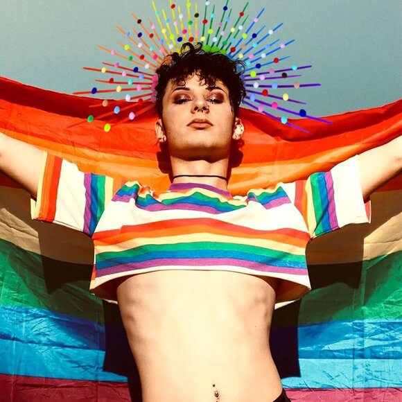 Rainbow Pride Month Headband Polypropylene Colorful Hair Accessory for Adults - Picture 8 of 9